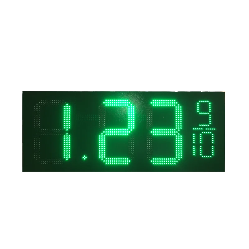 Jhering Factory High Quality Outdoor Waterproof 15 Inch Green Digit Rf Remote Control Digital Led Gas Signs Display