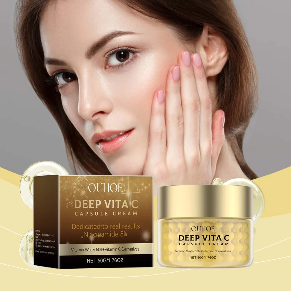 

[Brighten, whiten and moisturize] Vitamin C face cream deeply nourishes, brightens skin tone and lightens black spots