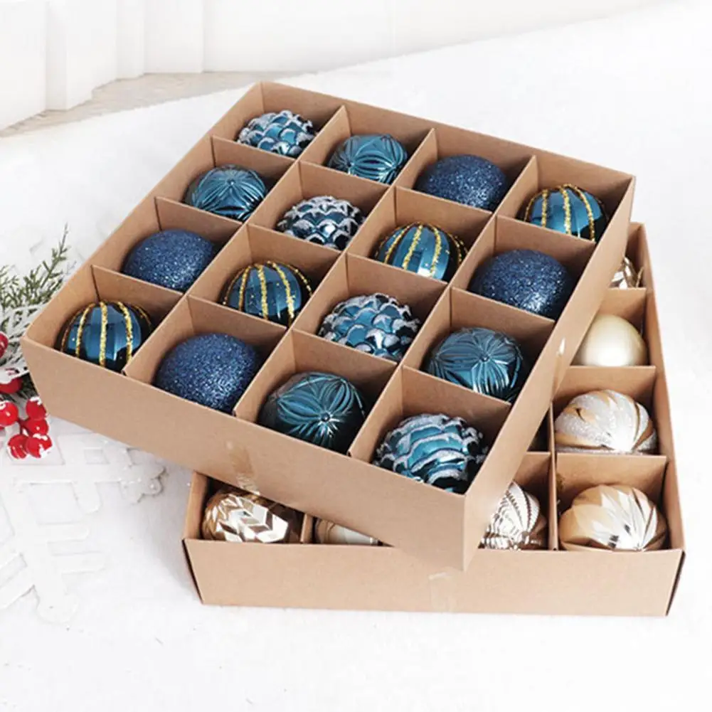 Christmas Ball Ornaments Lightweight Festive Christmas Ball Ornaments Set for Holiday Home Decor 16/44pcs Plastic for Christmas