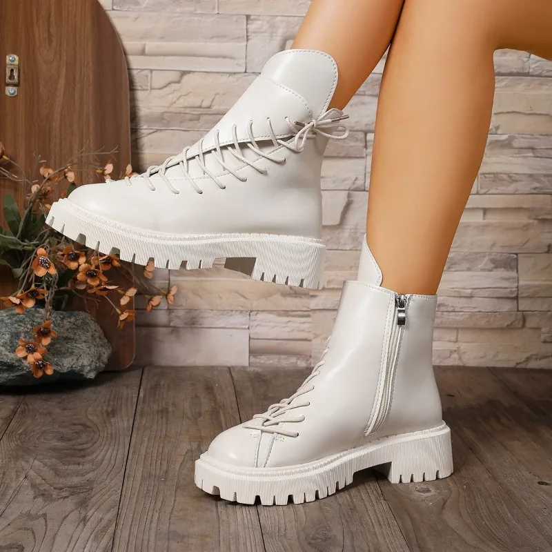 

Winter Round Toe Thick Sole Anti Slip Comfortable Casual Work Boots Fashionable New Style Elegant/sexy Riding Boots for Women