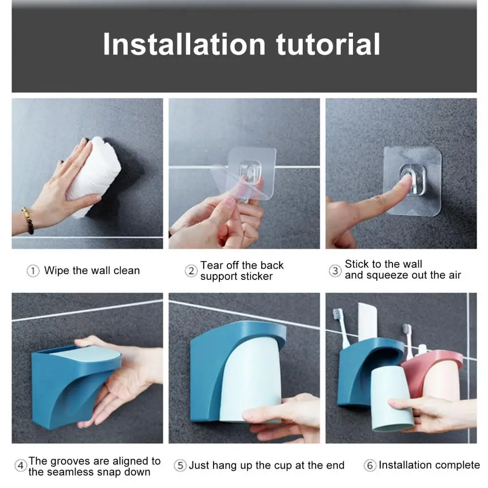 

Polypropylene Toothbrush Holder Moisture-proof Toothbrush Organizer Bathroom Organizer Toothbrush Holder with for Bathroom