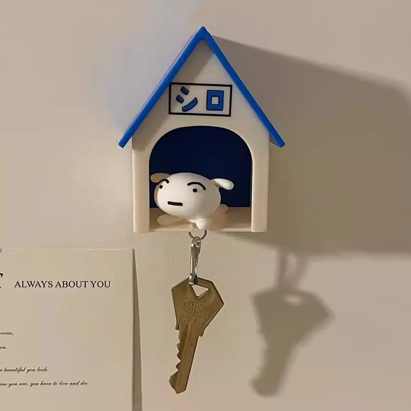 Llavero de Crayon Shin-Chan, Llavero de Nohara Shiro, para llaves de casa, para colgar en pared, puerta o borde de mesa, decoración antipérdida, figura decorativa creativa