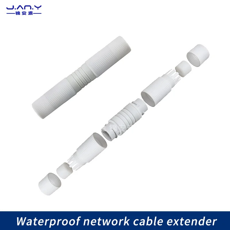 Outdoor waterproof network cable rj45 straight head gigabit network connector crystal head extension adapter rj45 dustproof