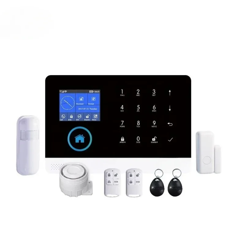 

Wireless Security Home Alarm GSM Intrusion Alarm System Kit WiFi Tuya Home Security Alarm