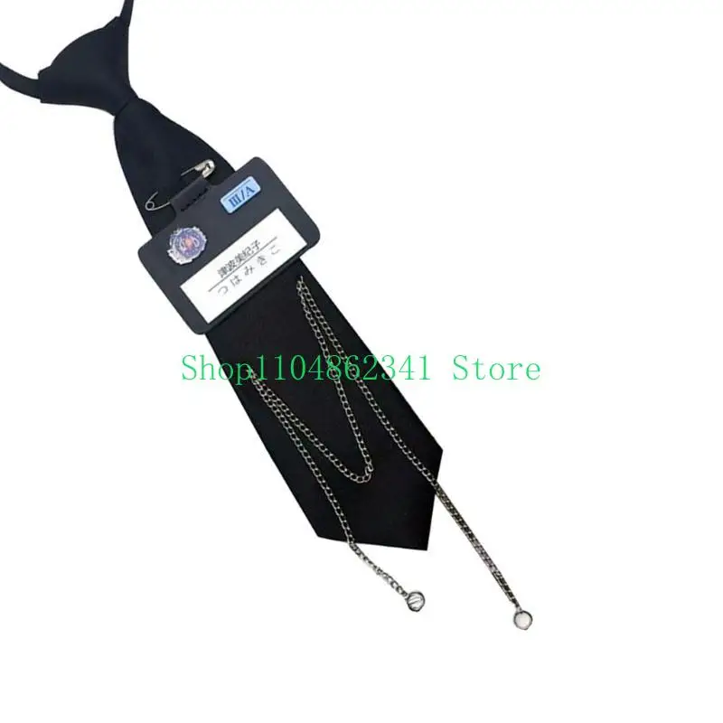 5asd JK đồng phục màu đen cà vạt màu đen Chuỗi cổ áo có thể tháo rời Nhật Bản
