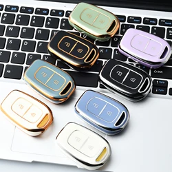 2 Button TPU Car Key Case Cover Shell Fob For Renault Kwid Traffic Symbol Dacia Sandero Logan Duster Car Supplies Car Key Bag
