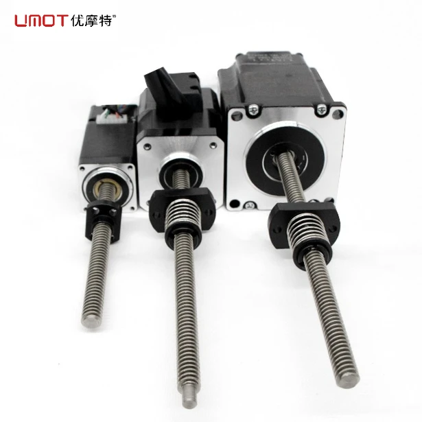 UMOT 0.01mm High Precision Closed Loop Stepper Motor Nema11/17/23 Stepper Motor with Integrated Linear T-Lead Screw + Encoder DC