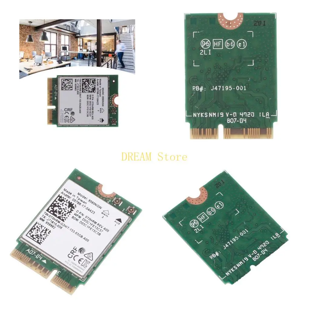 For Intel 9560NGW 5G WiFi Card Dual Band 802.11ac M.2 Wi-Fi Bluetooth Adapter for Dell Computer Best Sale