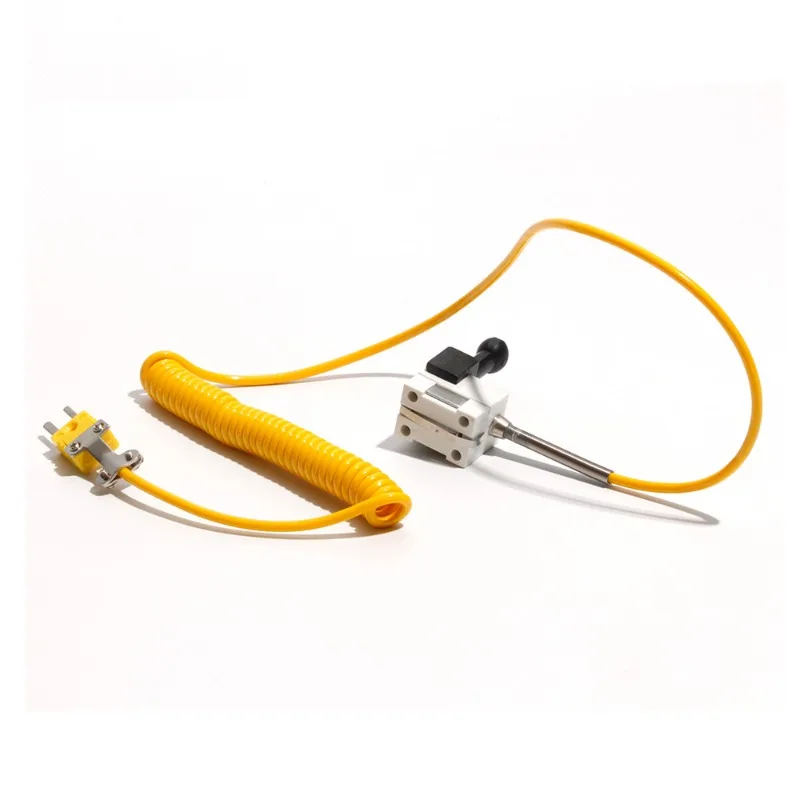 Strong Magnetic Thermocouple, Square Magnetic Bearing Temperature Probe K type yellow plug, for Magnet Magnetic Instrument