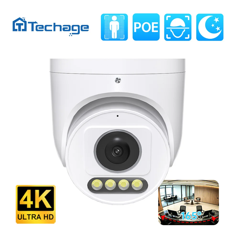 techage-wide-angle-4k-poe-ip-camera-17mm-165degree-panoramic-fisheye-lens-human-detection-8mp-audio-p2p-cctv-video-surveillance