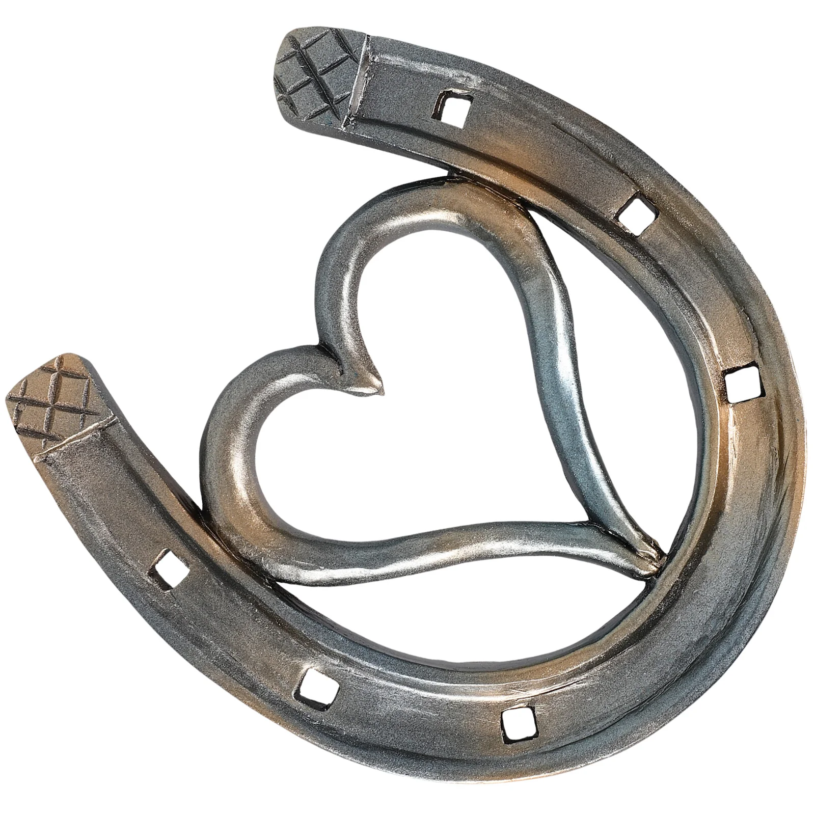 

Hollow Heart Resin Horseshoe Wall Decor Vintage Style Sculpture for Garden Balcony Living Room Resin Wall Hanging Decoration