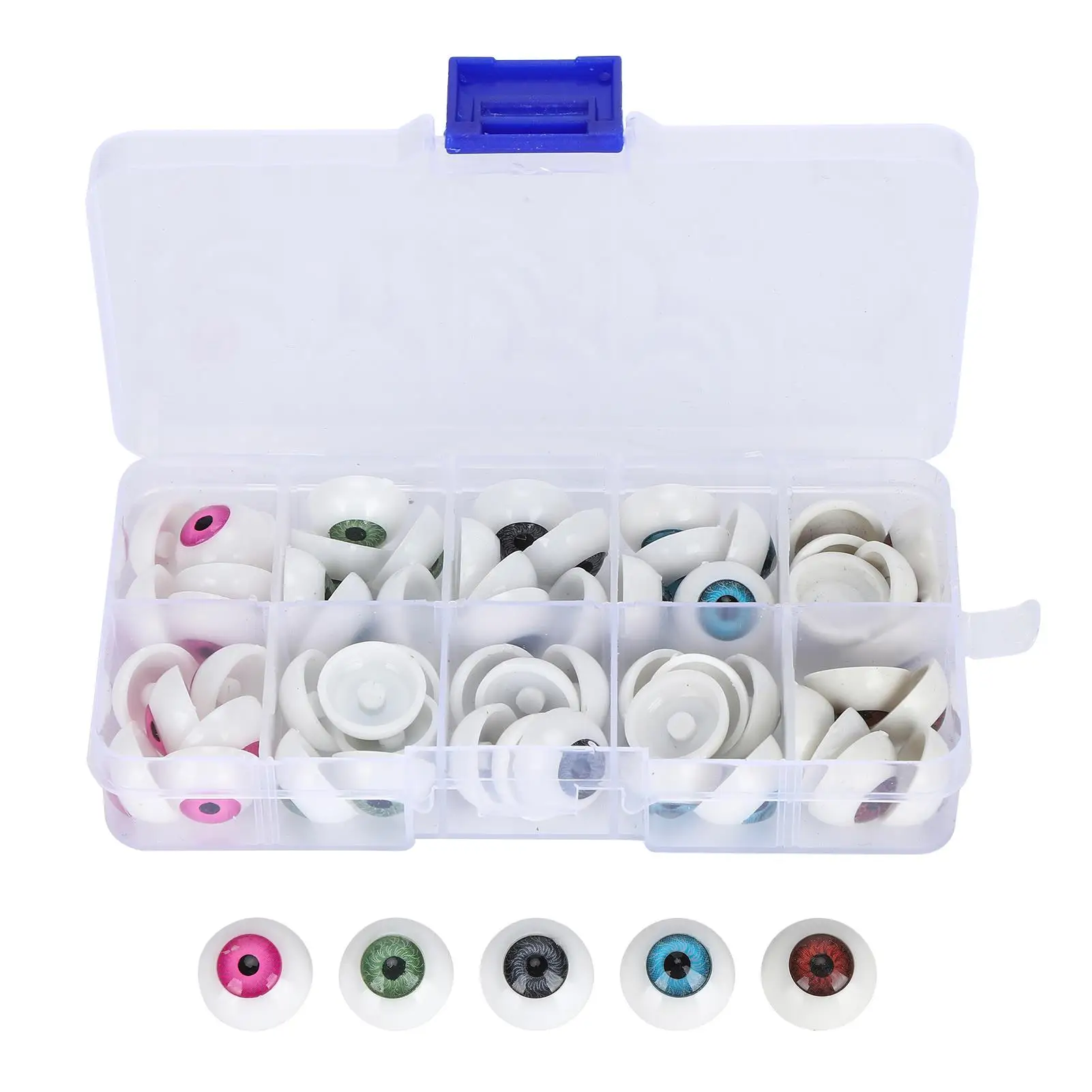 16MM  Half Round Plastic Eyeballs - 60Pcs DIY Craft  for Bears & Halloween Decor