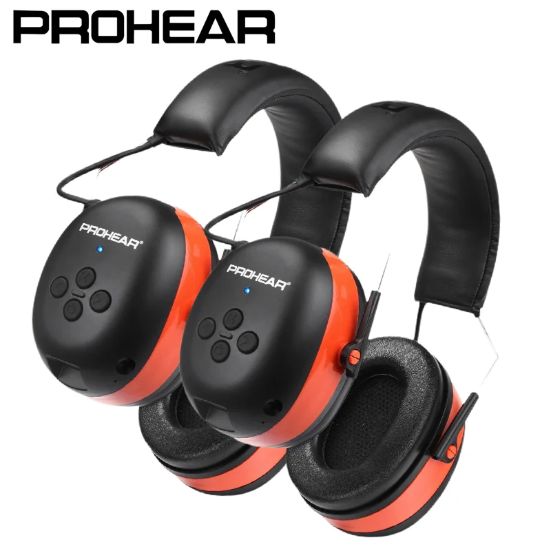 

PROHEAR 2Pcs Electronic Earmuffs Safety Bluetooth Hearing Protection Professional Noise Reduction Ear Protection for Mowing