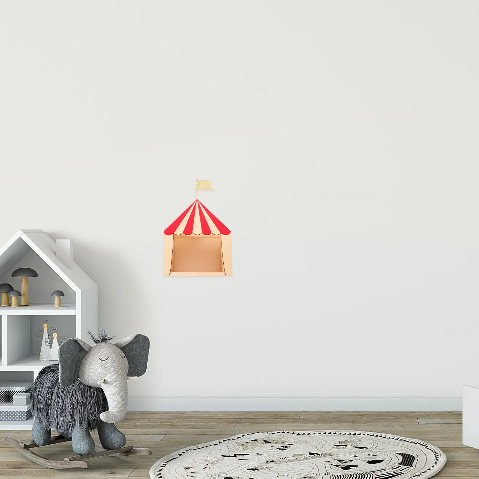 

1 шт. Деревянная полка-органайзер в форме домика для детской комнаты, декоративная настольная подставка, стильный тематический декор