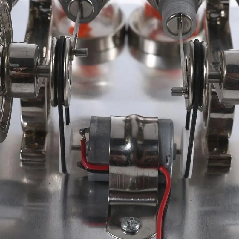 

581E Hot Generator Double Cylinder Stirling Engine Motor Steam Heat Education Model Toy High-tech Desktop Ornaments