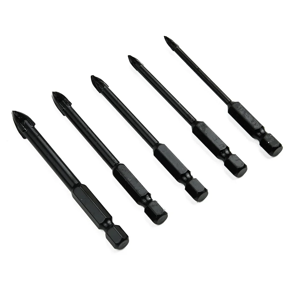 Multifunctional Drilling Tool Efficient and Reliable Cross Alloy Drill Bits 5 Pack for Smooth and Clean Drilling