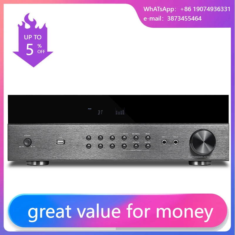

New Arrival Powerful 7.1CH AV Receiver Audio Amplifier AV-6136HD