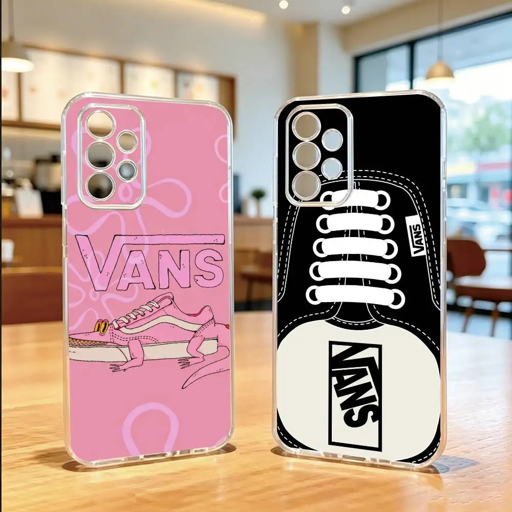 Capa de Telefone Transparente de Silicone Macio da Marca V-vans LOOG para Samsung S25, S24, S21, S22, S23, S30, Ultra, S20, Plus, Fe