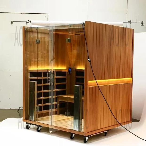 

Portable Hemlock Room Steam Sauna Infrared Sauna Red Lights Sauna And Steam Room Dry Steam Spa Room