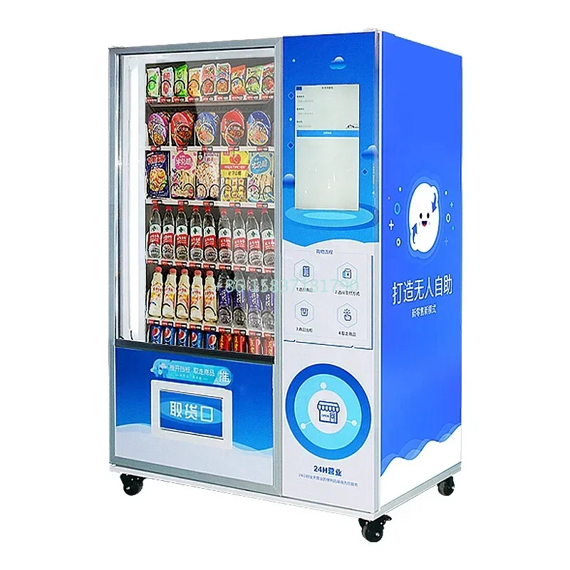 Snack Vending Machine Soda Tacos Snack And Drink Tower Beverage Vending Machine Sale With Coin Card Reader Digital Payment