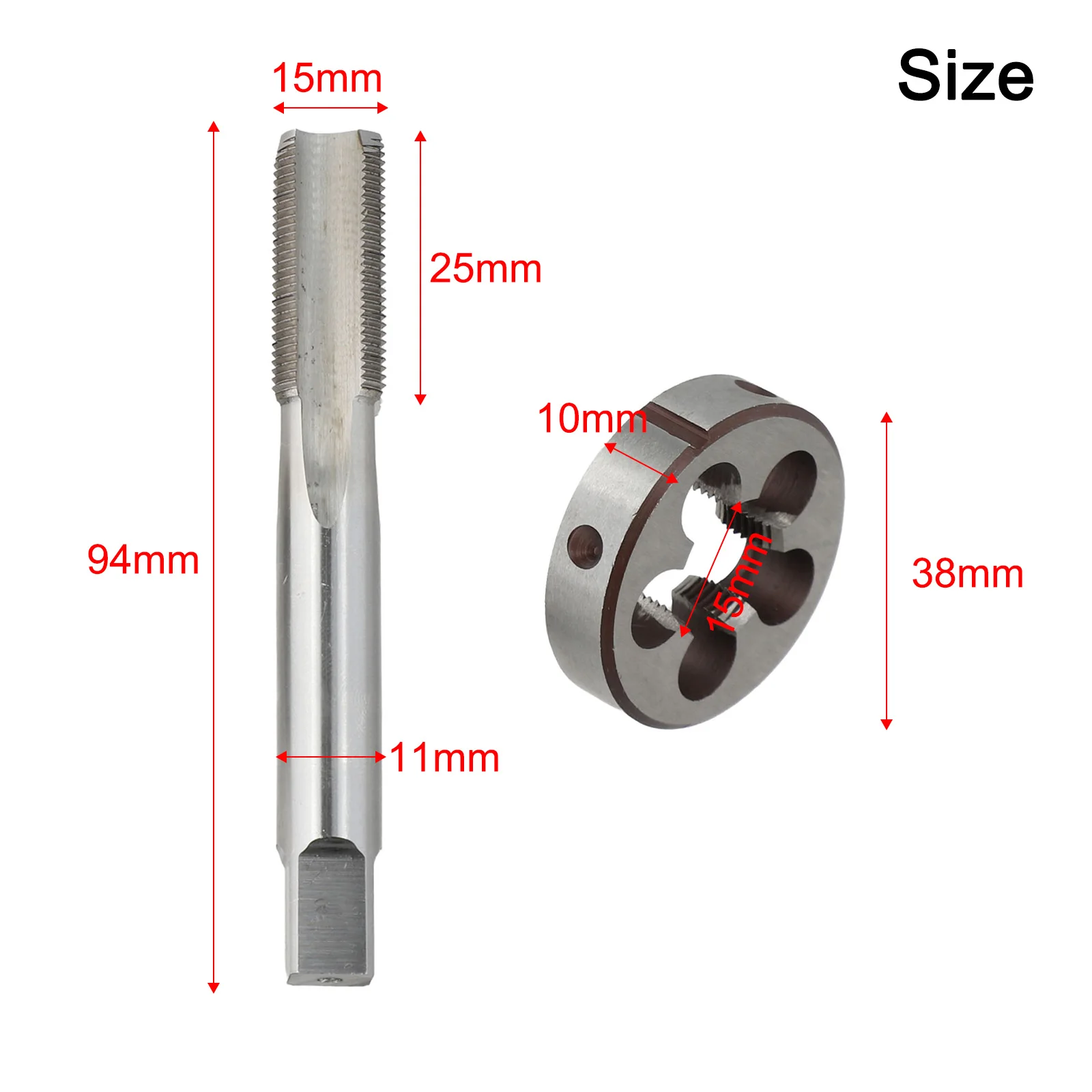 

DIY Projects Machine Thread Screw Nut Bolt Repair Alloy Tool Steel Die CNC Machine Compatible Conical Locking Hole Hand Tap Tool