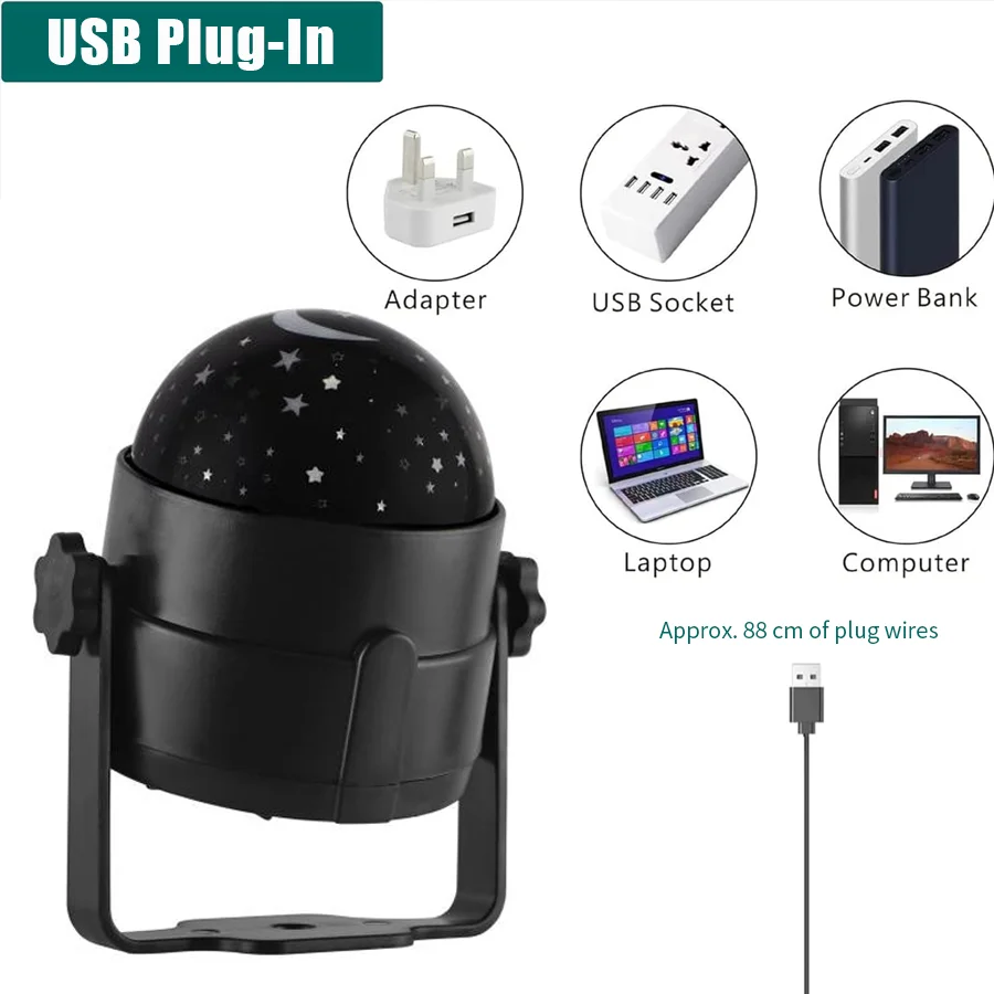 Estrela lâmpada do projetor lua galáxia crianças quarto led night light lâmpada do bebê decoração rotativa estrelado projetor candeeiro de mesa presente