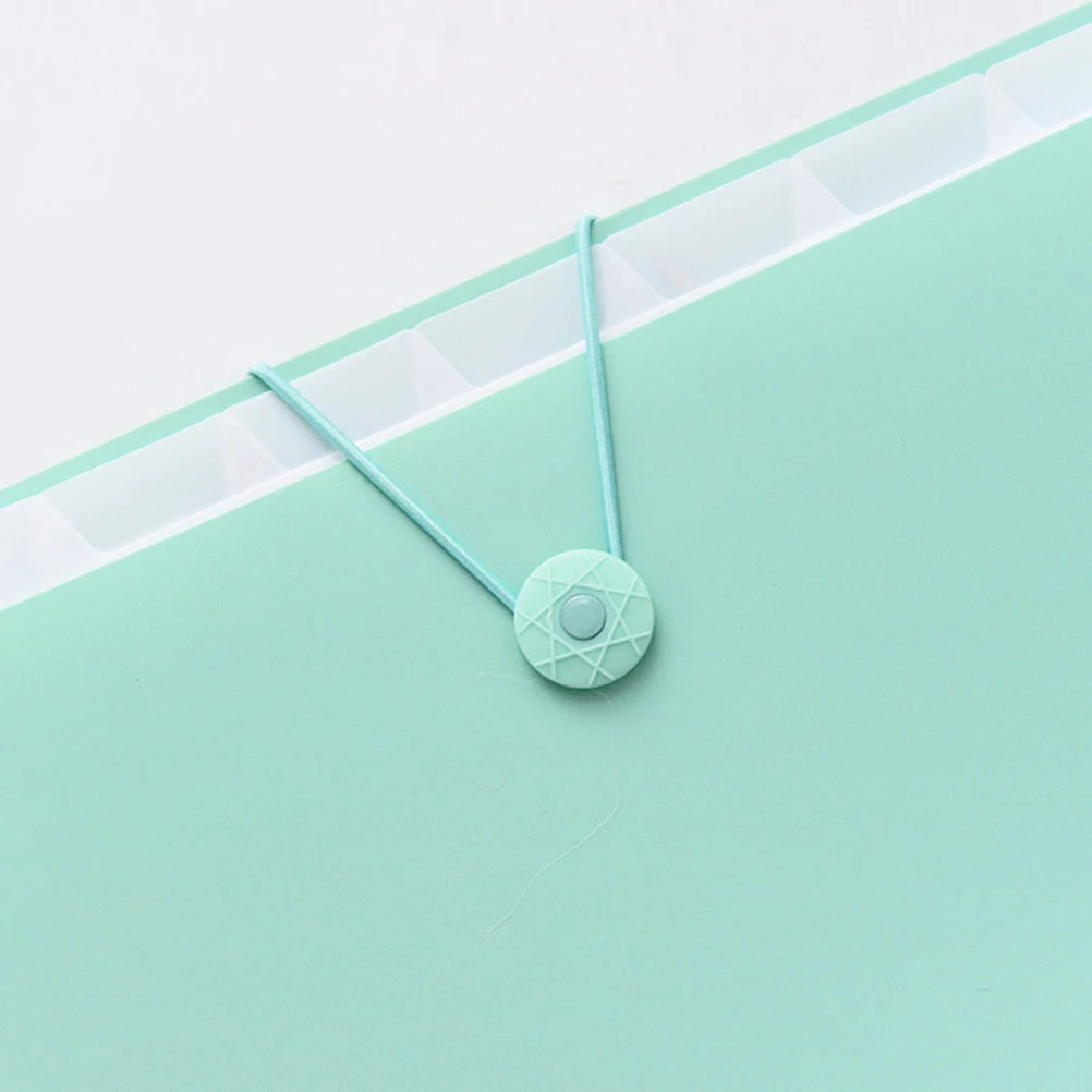 

1Pcs A4 Plastic File Folder 5 Pockets String Buckle Design Document Organizer with Indexed Dividers for Easy Viewing and