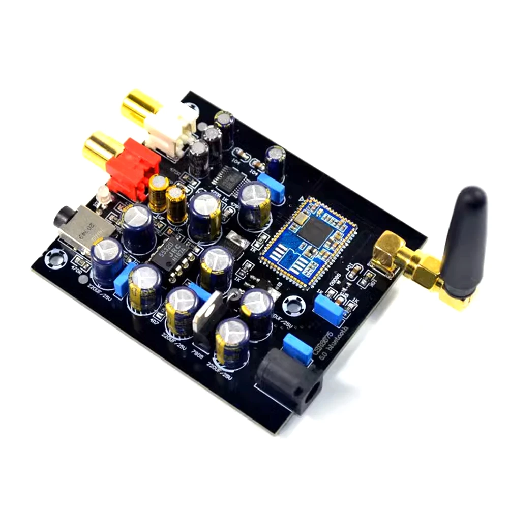 

Delicate Texture-1 PCS Black Dlhifi APTX HD LDAC Bluetooth 5.0 Receiver Decoded Audio Board PCM5102A CSR8675 24BIT I2S DAC Decod