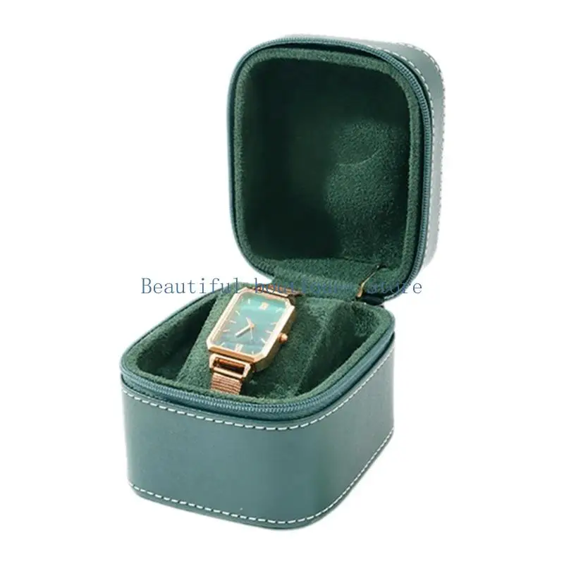 

U4LF Stylish PU Leather Jewelry Convenient Storage Box for Timepieces Decor