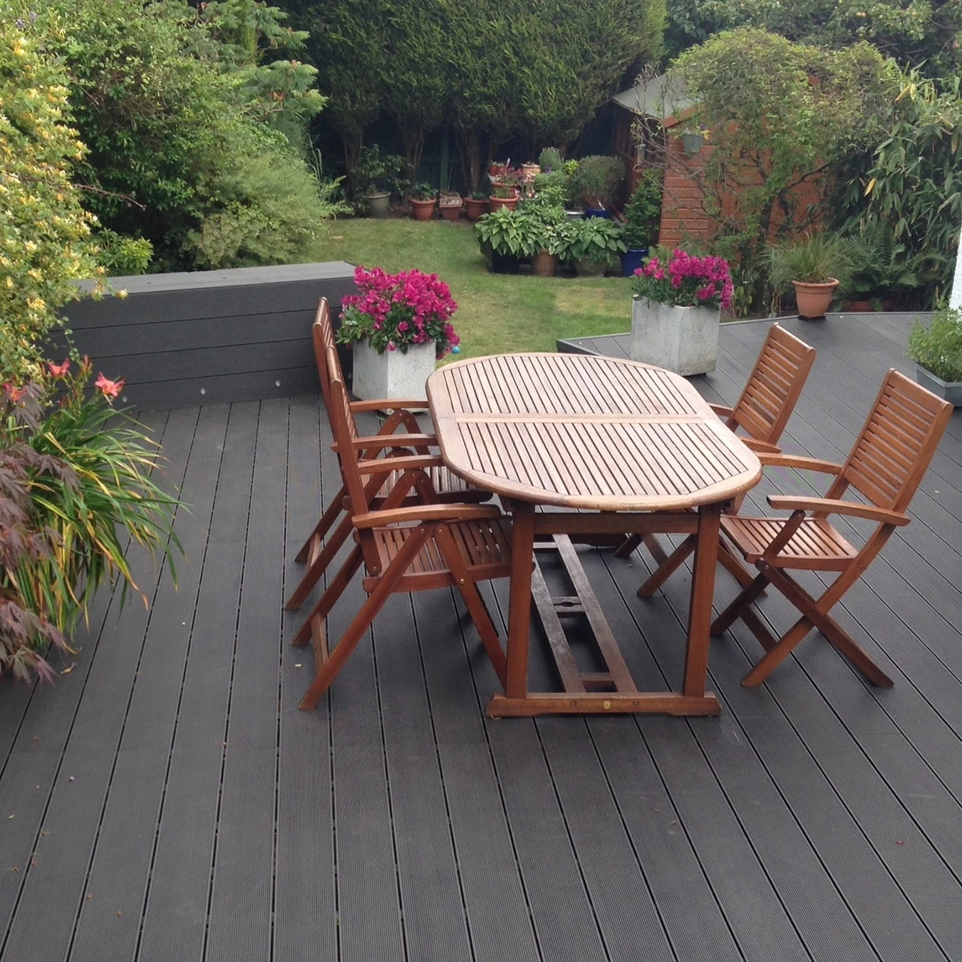 Outdoor Deck 3D Embossed Wood Grain 20mm-28mm Terrace Waterproof Wpc Floor Composite Floor