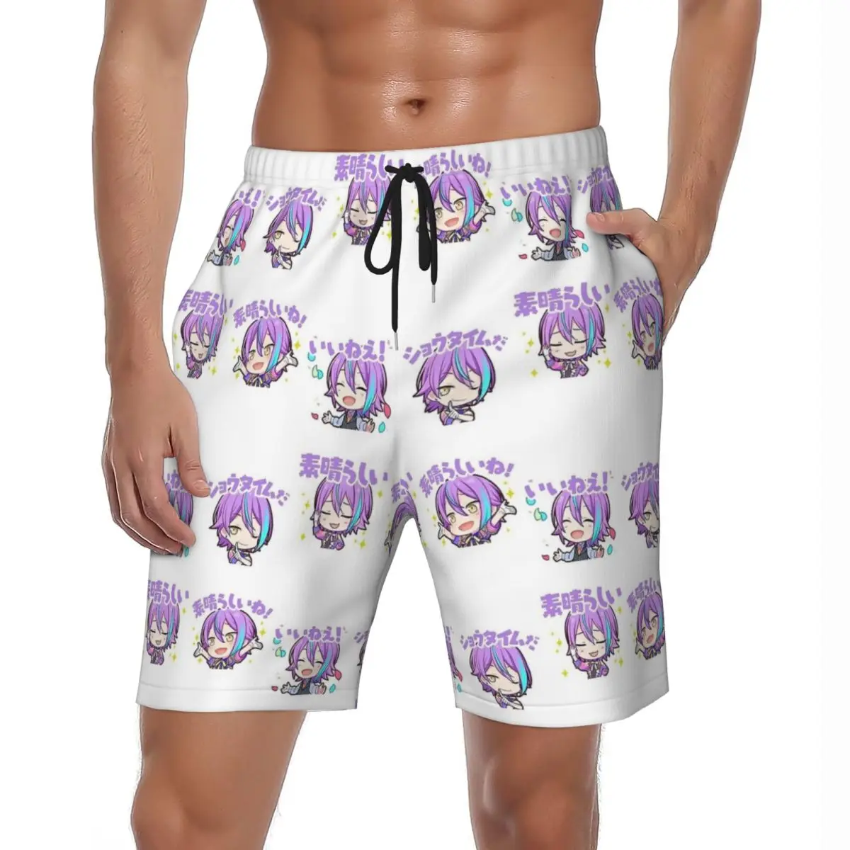 

Project Sekai Emu Otori Аниме Board Shorts Летние спортивные шорты Rui Kamishiro Мужские быстросохнущие пляжные плавки больших размеров