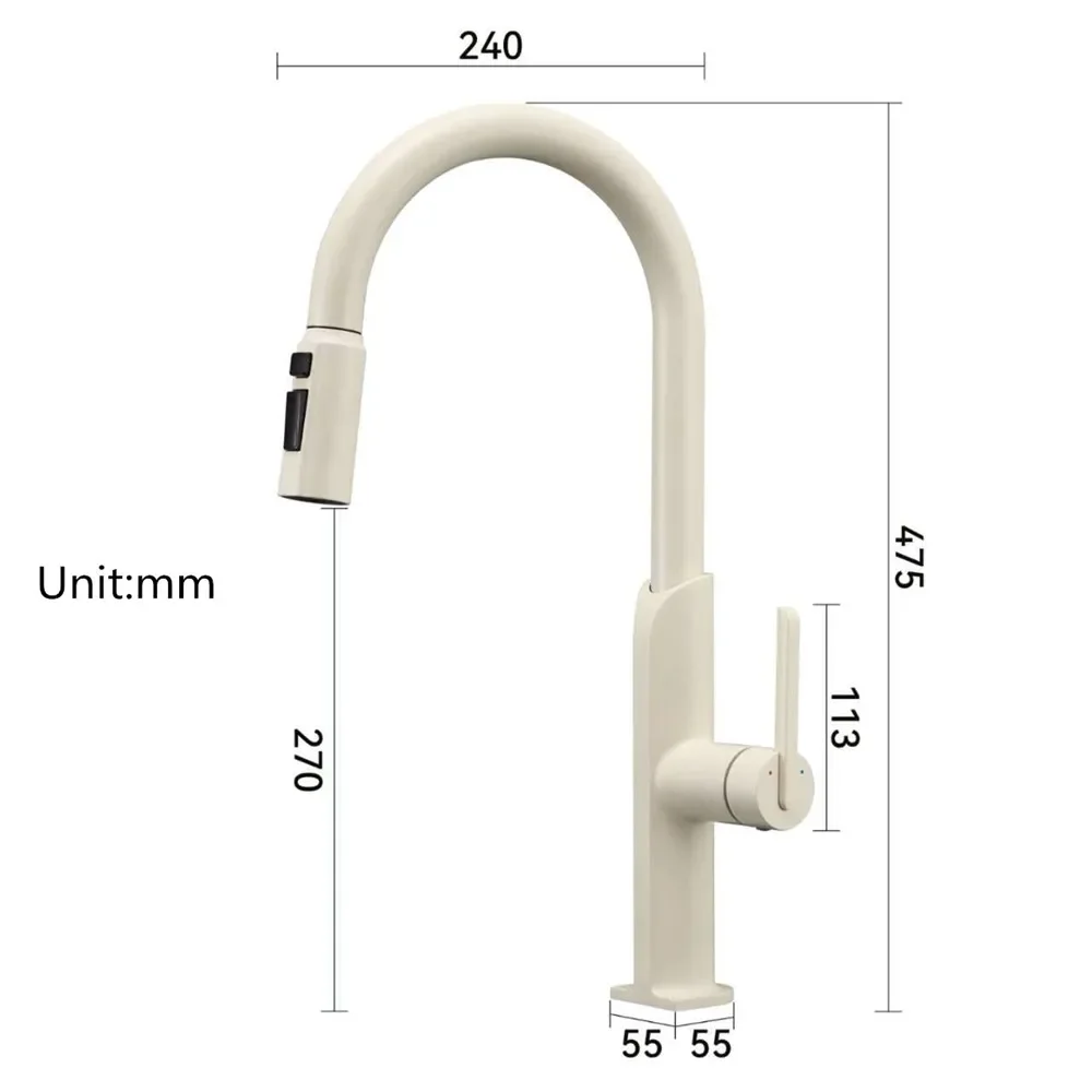 Brushed Gold Pull Out Kitchen Faucet SUS304 Sink Faucet Mixer Tap 360 Degree Rotation Torneira Cozinha Mixer Taps Kitchen Tap
