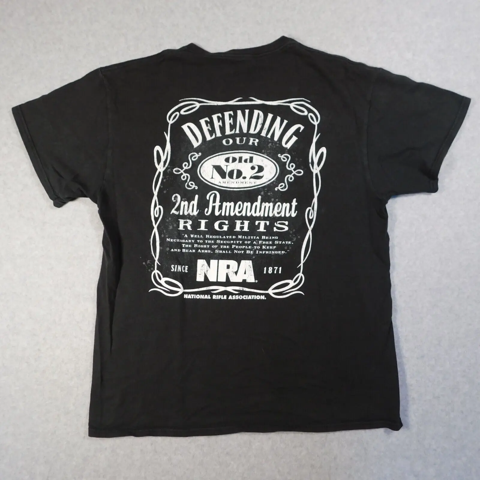 

NRA Shirt Mens Large Gun National Rifle USA Cotton Short Sleeve 2A Graphic Logo