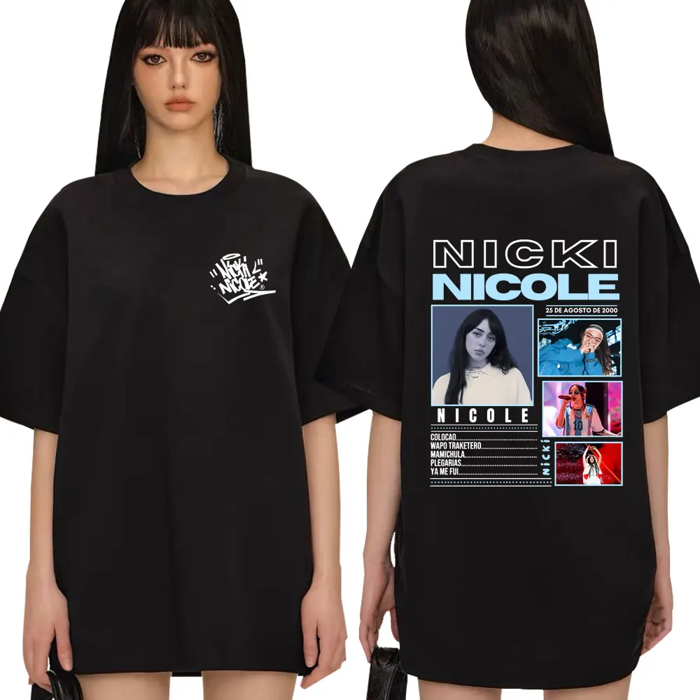 

Rapper Nicki Nicole Album 2025 Print Tshrits Men Women Fashion Popular T Shrit Oversized Casual Cozy Short Sleeve Tee Streetwear