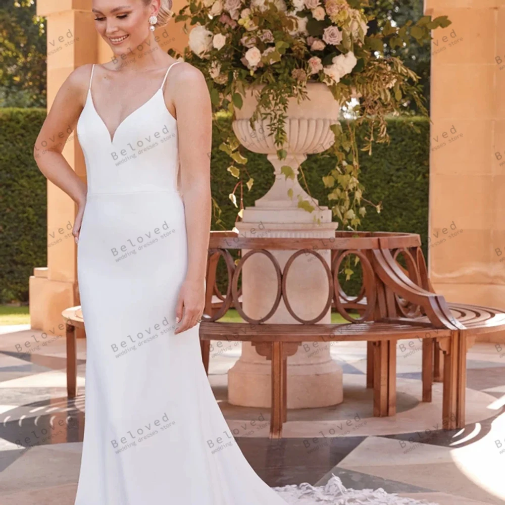 

Charming Wedding Dresses Satin Bridal Gowns Lace Appliques Sleeveless Backless Robes Vintage Vestidos De Novia Customized 2025