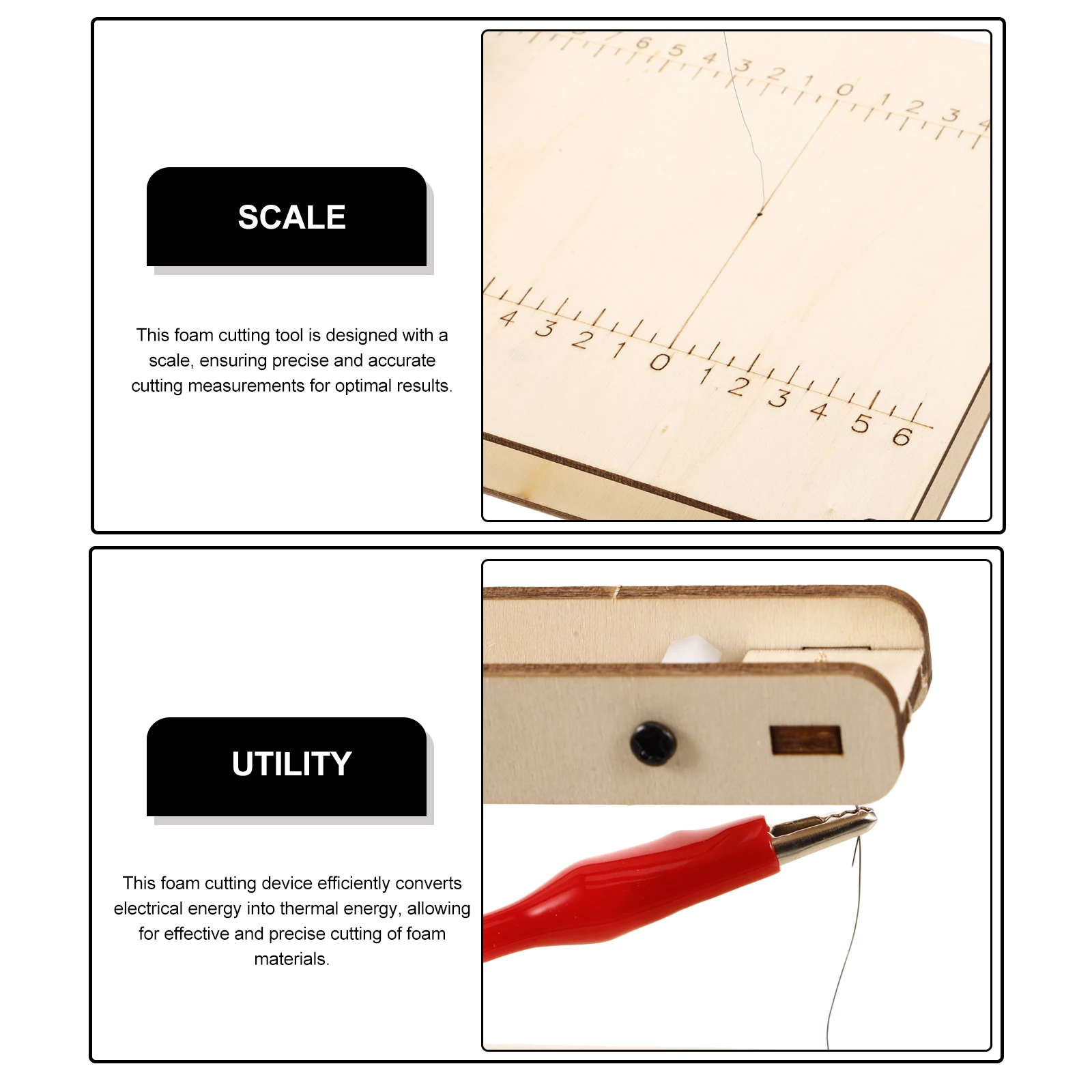 

Cutter Tool Foam Cutting Device Adjustable Scale Efficient Precise Portable Wooden Foam Cutter Table Scientific