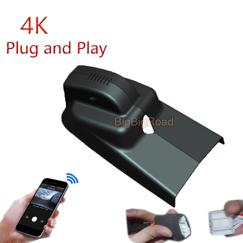 

4K Plug And Play For Geely Atlas Boyue GE 2015 2016 2017 2018 2019 Low Version Car Wifi DVR Video Recorder Dash Cam Camera