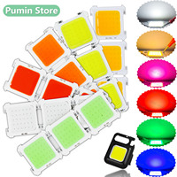 LED 3V COB USB Portable Mini keychain Camping Light Pocket Flashlight Outdoor light source Chip 500-1500lm colorful White Warm