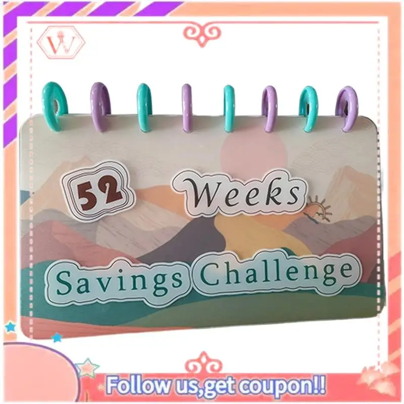 

AT84-52 Еженедельный органайзер для сбережений: многоразовый конверт-планировщик для денег, увлекательный органайзер для экономии