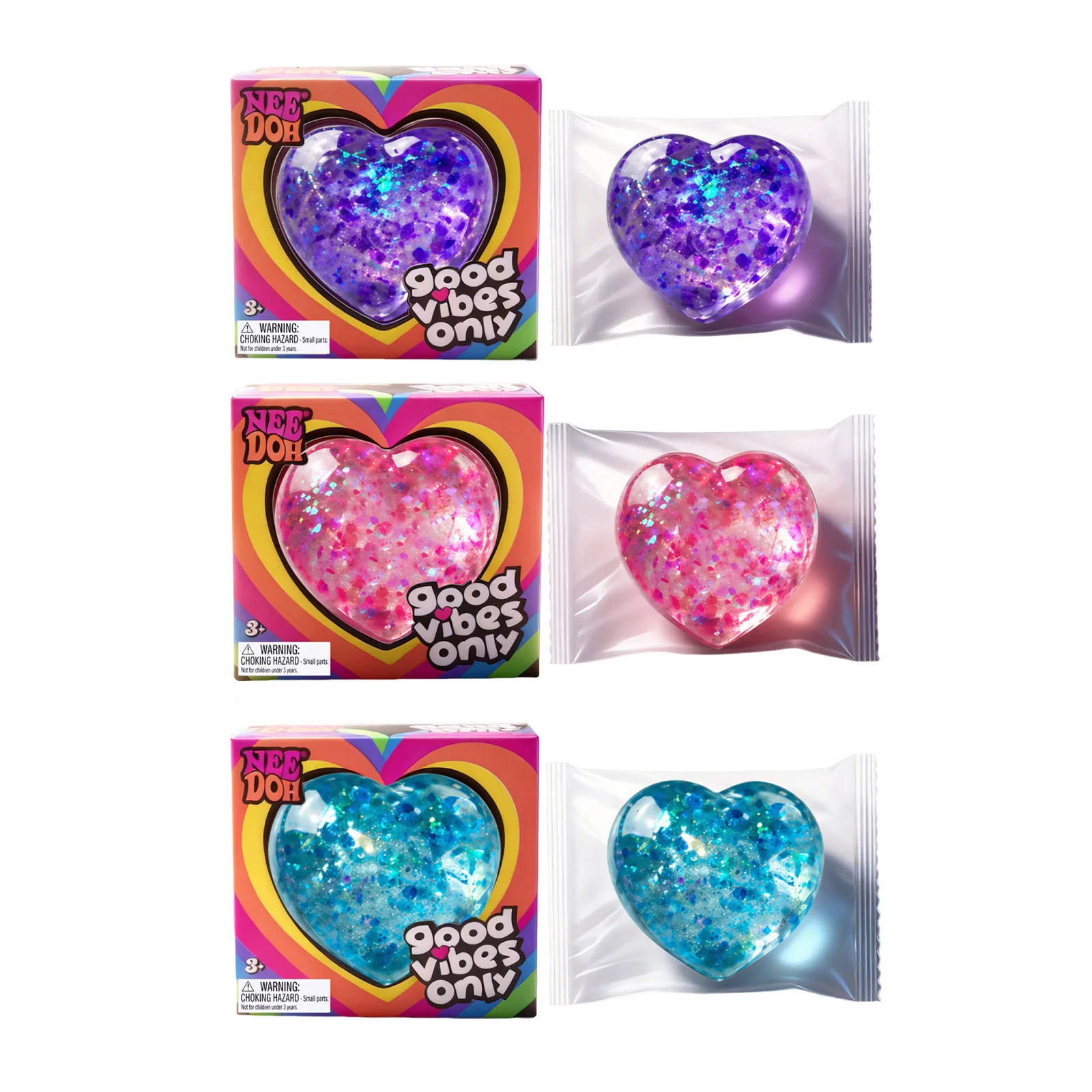 

ND Heart-shaped Squeeze Toy Soft touch, non-sticky and quick rebound. Cute & compact palm-sized sensory stress relief toy.