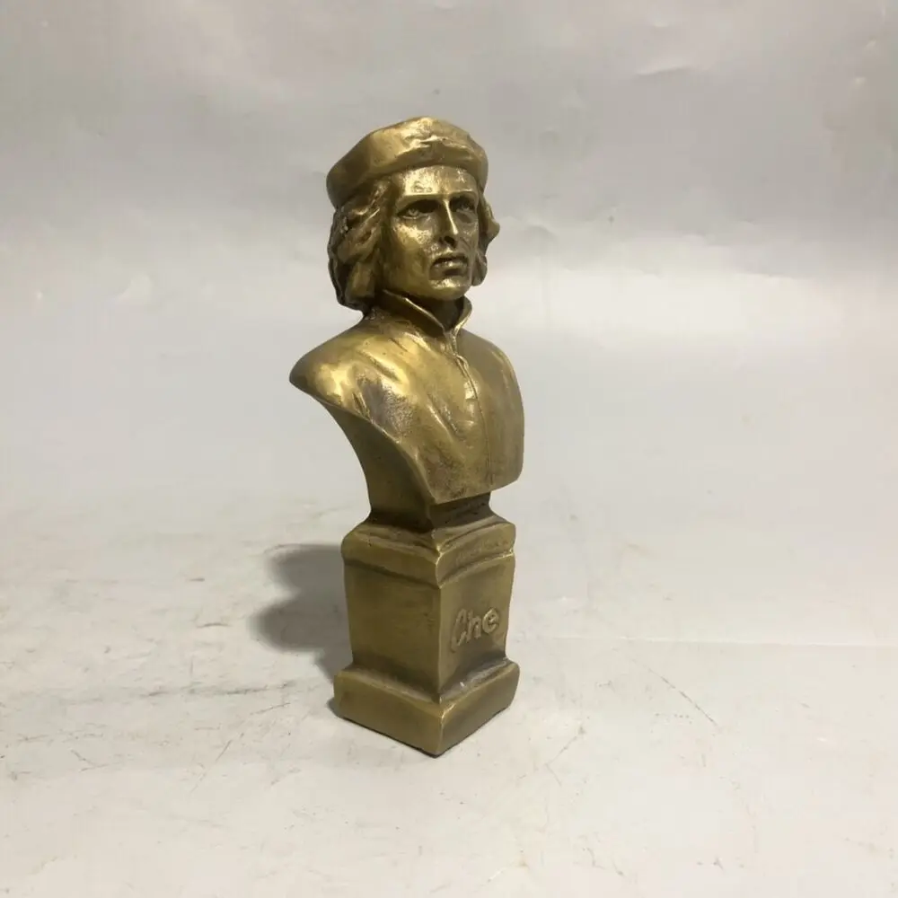 14 cm Chinese Brass Guevara man Statue Bronze Guevara Statue sculpture