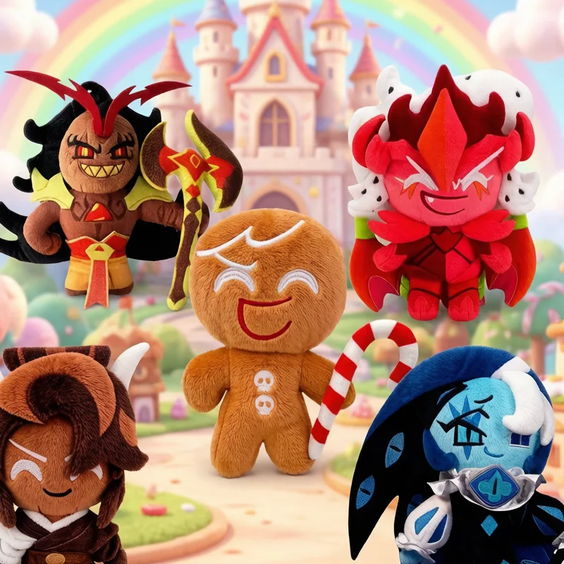 Cookie Run Kingdom Plush Toy Game Characters Anime Cartoon Stuffed Doll Shadow Milk Cookie Plushie Merch Soft Toy Gifts 25cm