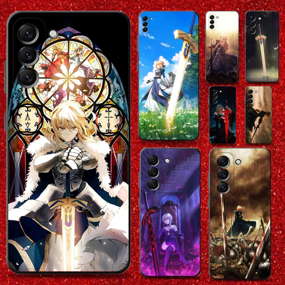 

Fate Zero Stay Night Saber Phone Case For Samsung Galaxy A13,A21s,A22,A31,A32,A52,A53,A71,A80,Soft Black Shell
