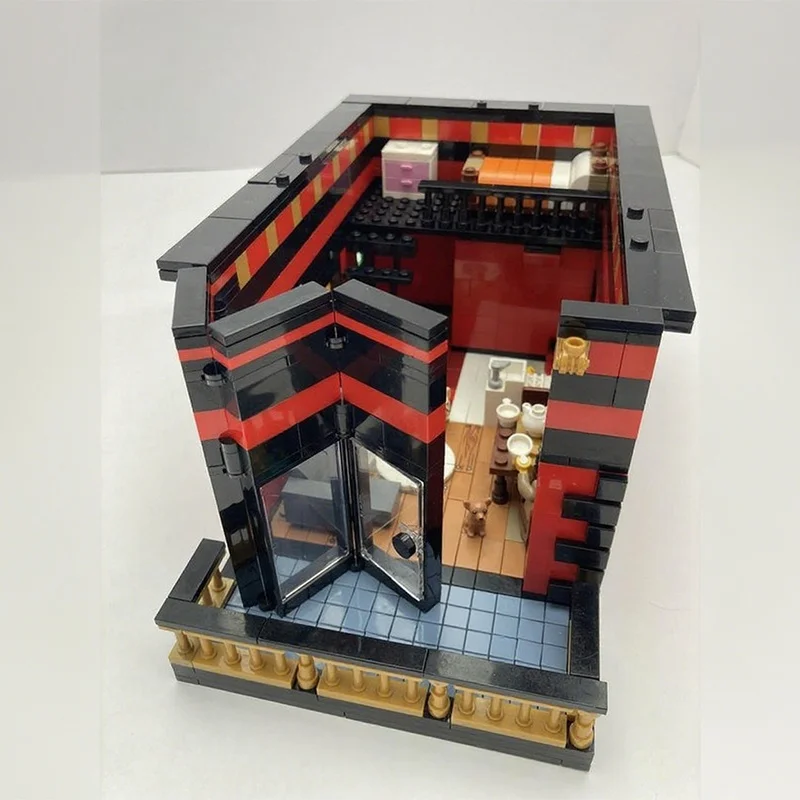 2174 elementy MOC Chińska Restauracja Złoty Model Klocki Konstrukcyjne Architektura Prezent Świąteczny DIY Kreatywna Zabawka Klocki Urodzinowy Prezent dla Dzieci