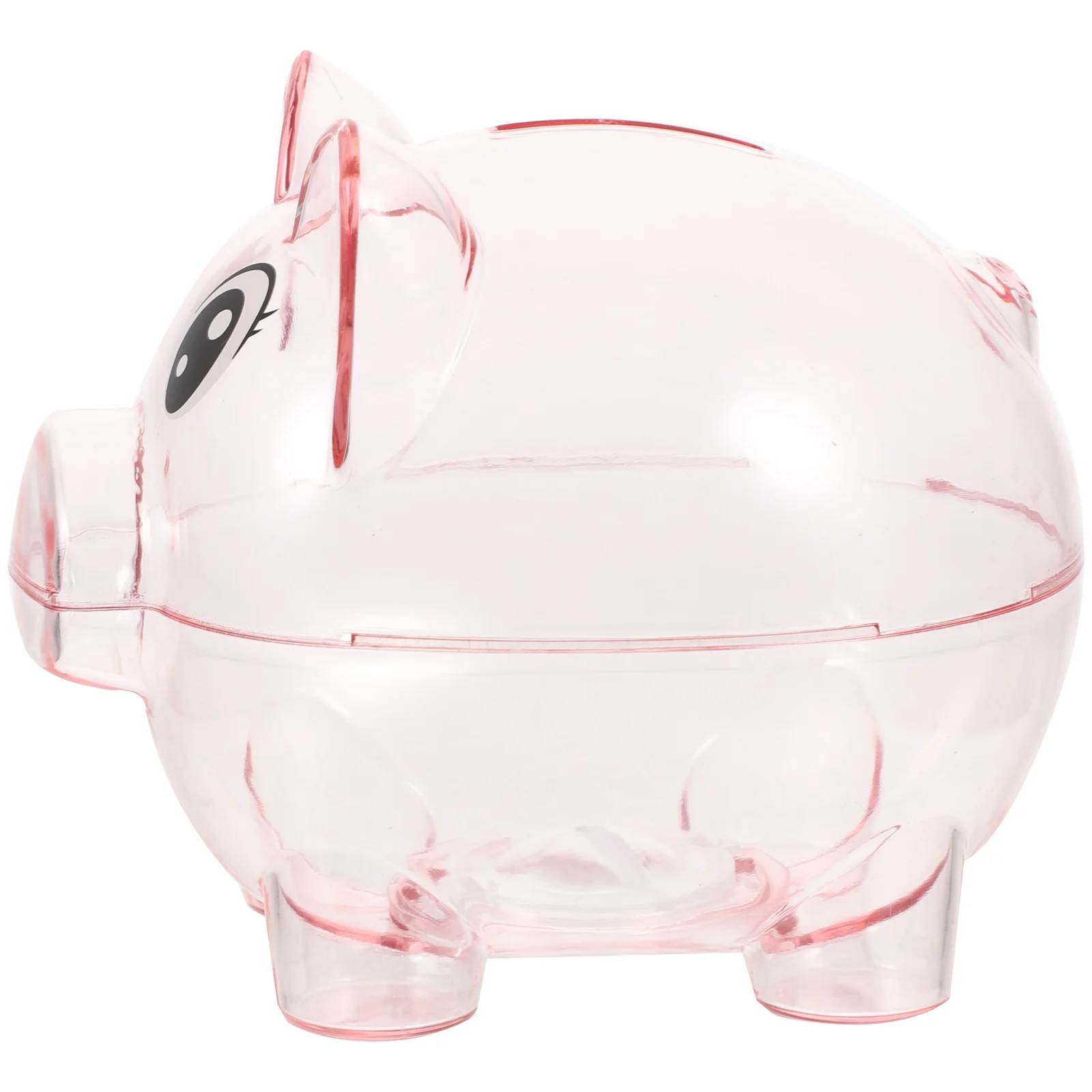 2Pcs Transparent Piggy Bank Jar for Kids Clear Coin Bank with Ample Space Cute Craftsmanship Ideal for Daily Savings and Room