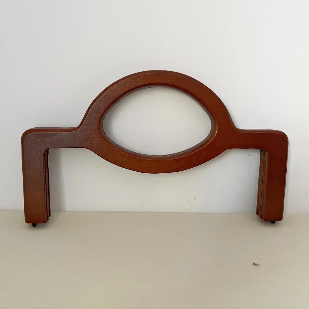 30cm Wooden Bag Handle Wood Purse Frames Buckles Sewing Cloth Bag Accessories With Scews Women Clutch Handmade Antique Craft Bag
