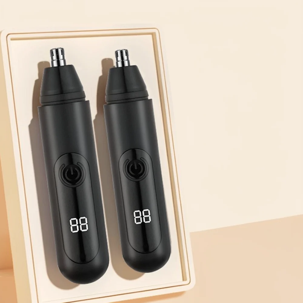 Electric Nose Hair Trimmer Rechargeable Facial Grooming Device Painless Ear Hair Clipper With LED Power Display Screen