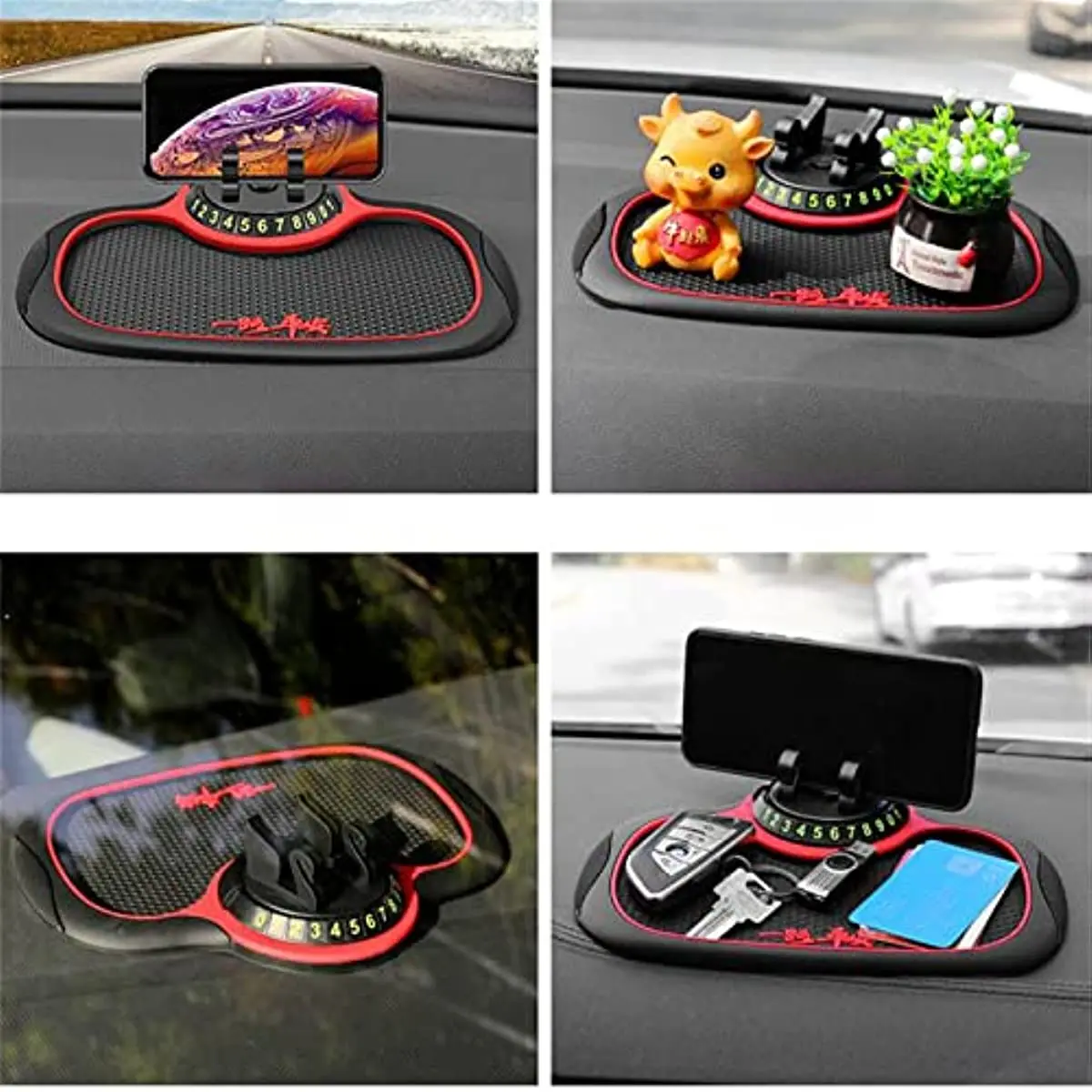 Car Multi-functional Anti-Slip Mat with Phone Holder for Dashboard Storage Pad - Ultimate In-Car Navigation Solution