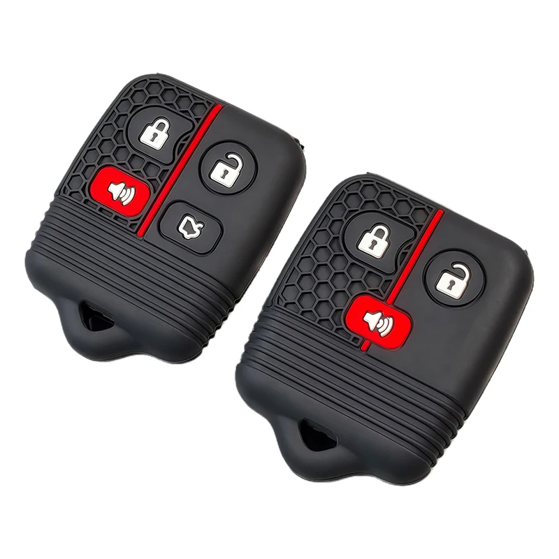 3/4-Tasten Silikon Autoschlüssel-Gehäuse Fernbedienungsabdeckung für Ford Focus Complete Escape Mustang Explorer Lincoln Town Sport