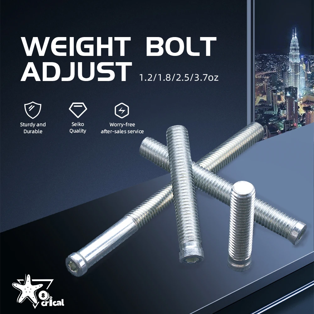 

Crical Weight Bolt Adjust 1.2/1.8/2.5/3.7OZ 4 Pieces Set of Weight Bolt Adjustable Billiard Accessories